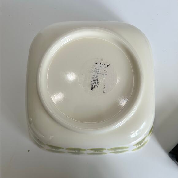 Orla Kiely x Target Square Large Green Pears & Apples Melamine Serving Bowl - Picture 3 of 6